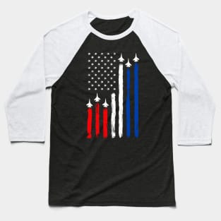 Air Force US Veterans 4th of July T shirt - Merica Flag T-Shirt Baseball T-Shirt